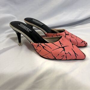 Women’s fashion mule clogs slip on black & pink size 5.5